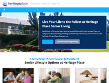 Tablet Screenshot of heritageplaceseniorliving.com